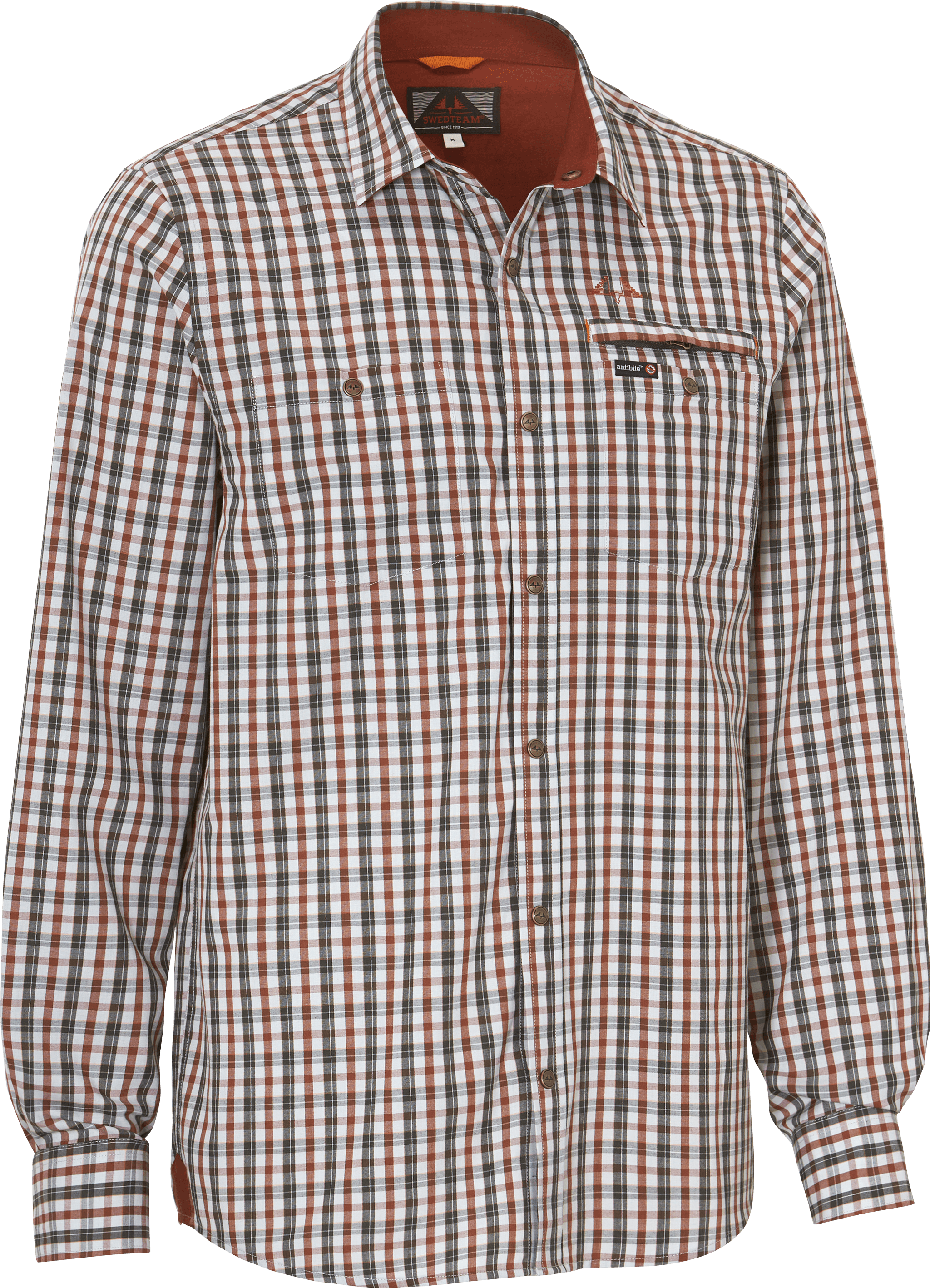 Swedteam Lynx Antibite Shirt paita Antibite™-käsittelyllä, Tumma oranssi (Dark Orange)
