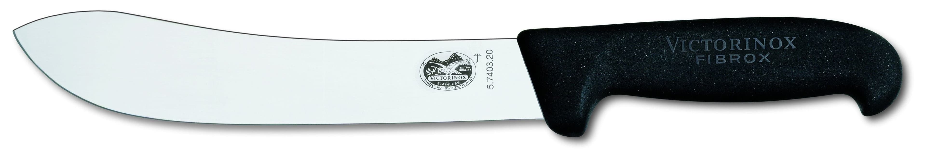 Victorinox -leveäkärkinen nylkyveitsi Fibrox-kahvalla, 20 cm