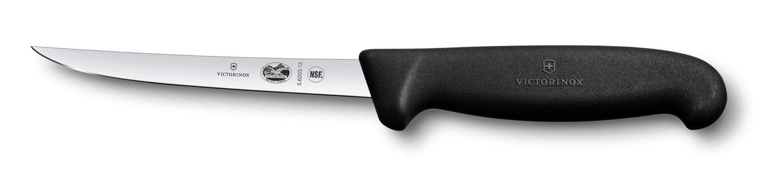Victorinox Bouneri -kapeateräinen lihankäsittelyveitsi, 12 cm, musta