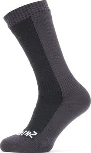 Sealskinz Waterproof Cold Weather Mid Sock Musta / Harmaa