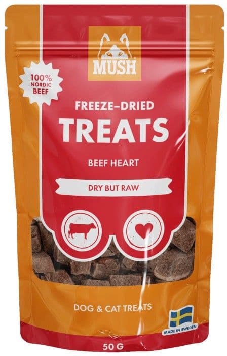 MUSH Treats Frystorkat Nöthjärta 50 g