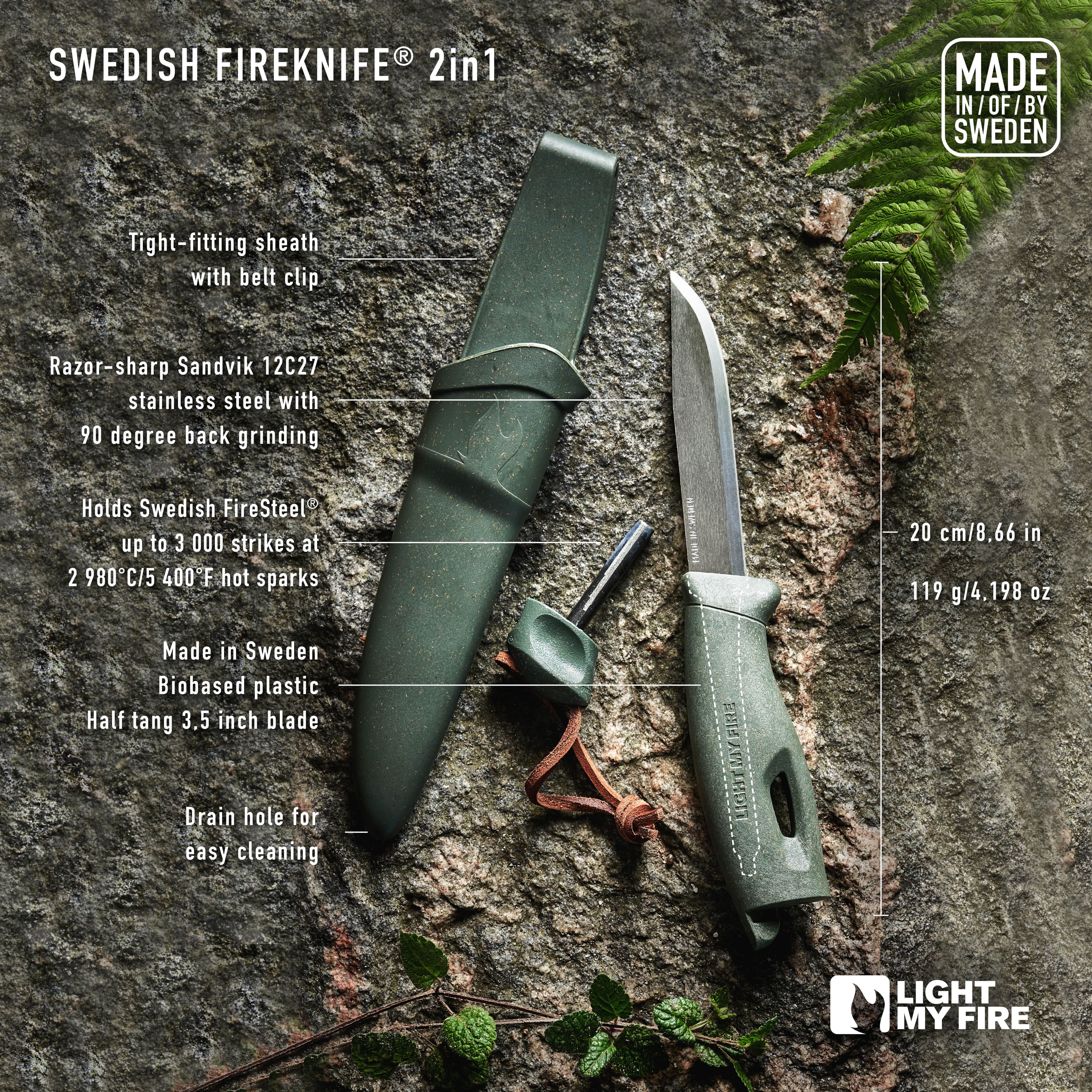 Light My Fire FireKnife BIO Rustyorange