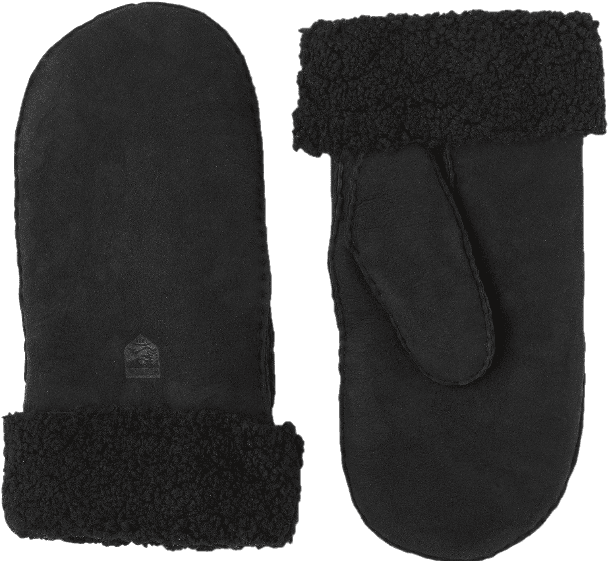Hestra Sheepskin Mitt naisten nahkakintaat, musta