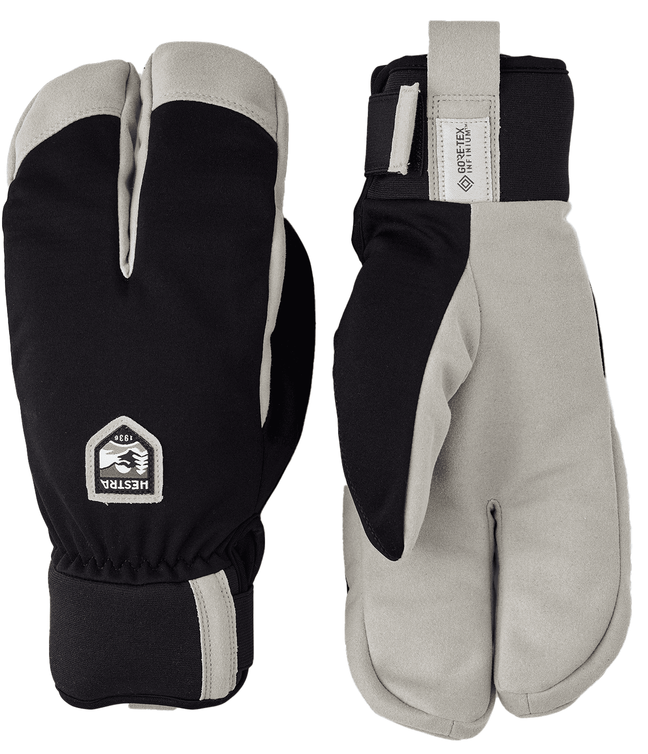 Hestra Windstopper Wool Terry Split -hanskat (Black)