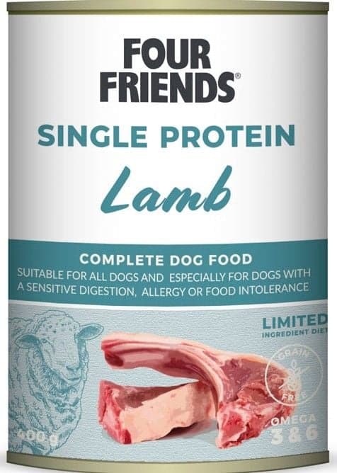 Four Friends Lamb koiran märkäruoka lammas, 400 g