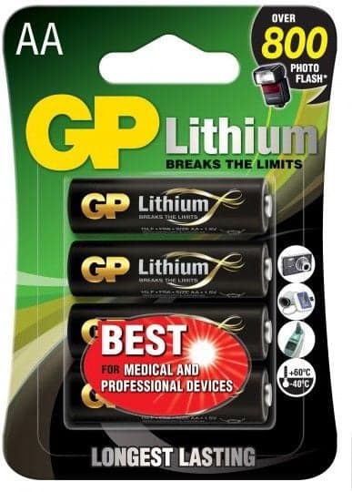 GP Batteries GP AA-litiumparistot 1.5V 15LF-2U4 4-pack