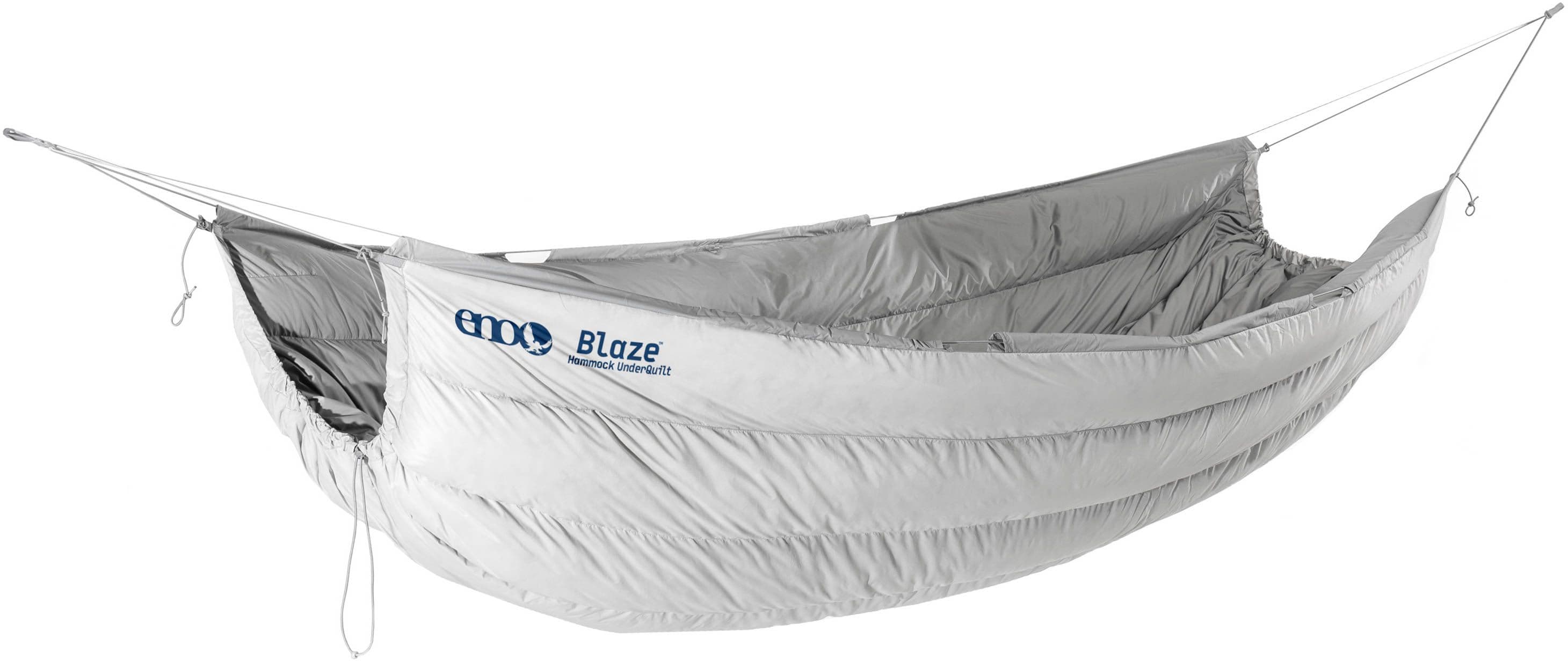 Eno Hammock Eno Blaze UnderQuilt lämmin alushuopa, harmaavalkoinen