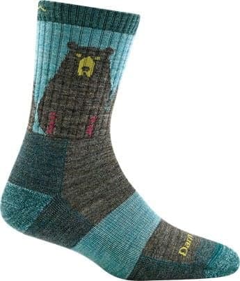 Darn Tough W's Bear Town Micro Crew Light Cushion Aqua