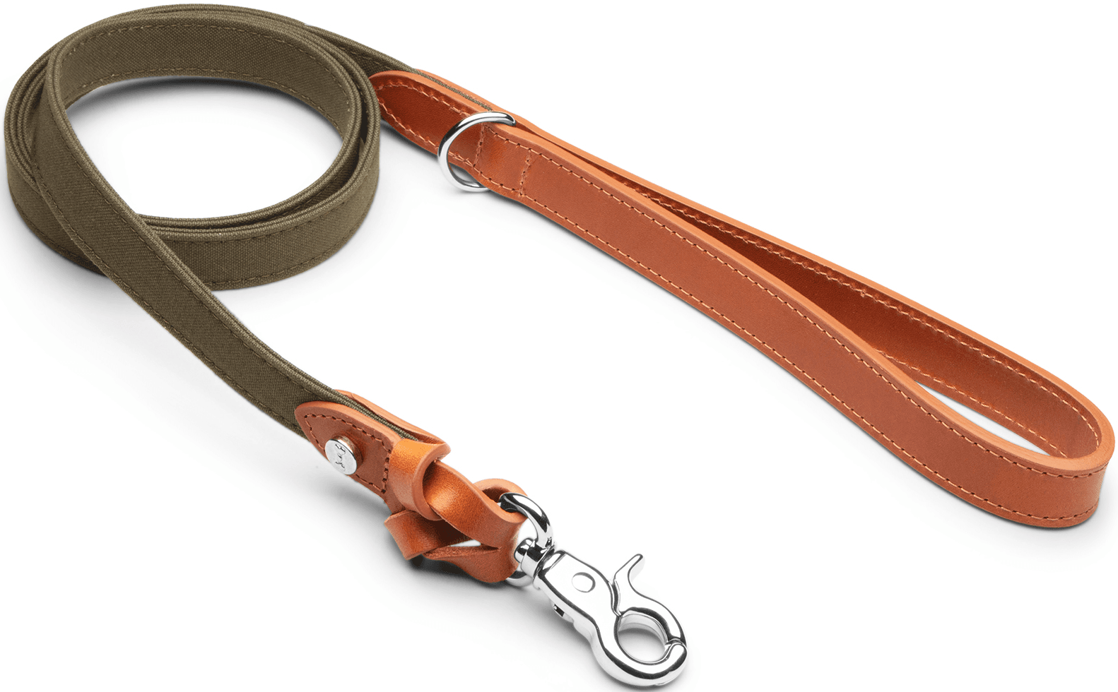 Denjo Dogs Signature talutin, L, Cognac/Khaki