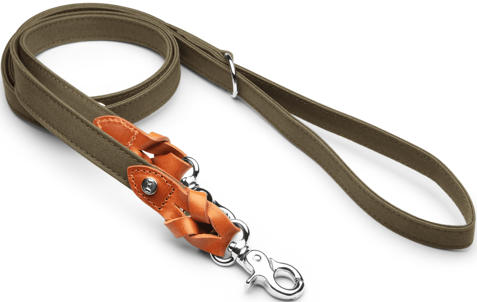 Denjo Dogs Signature säädettävä talutin, L, Cognac/Khaki