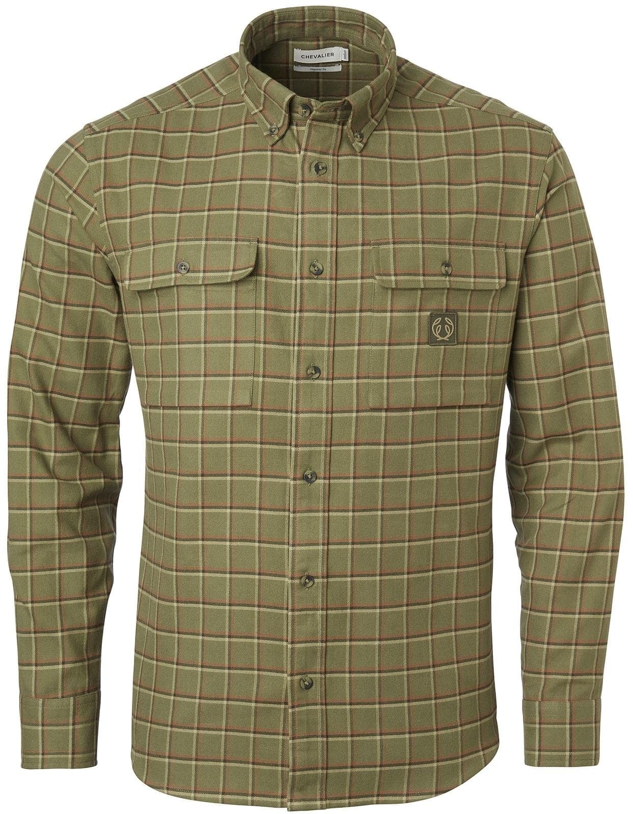 Chevalier Heron Flannel Shirt paita, Field Green Checked