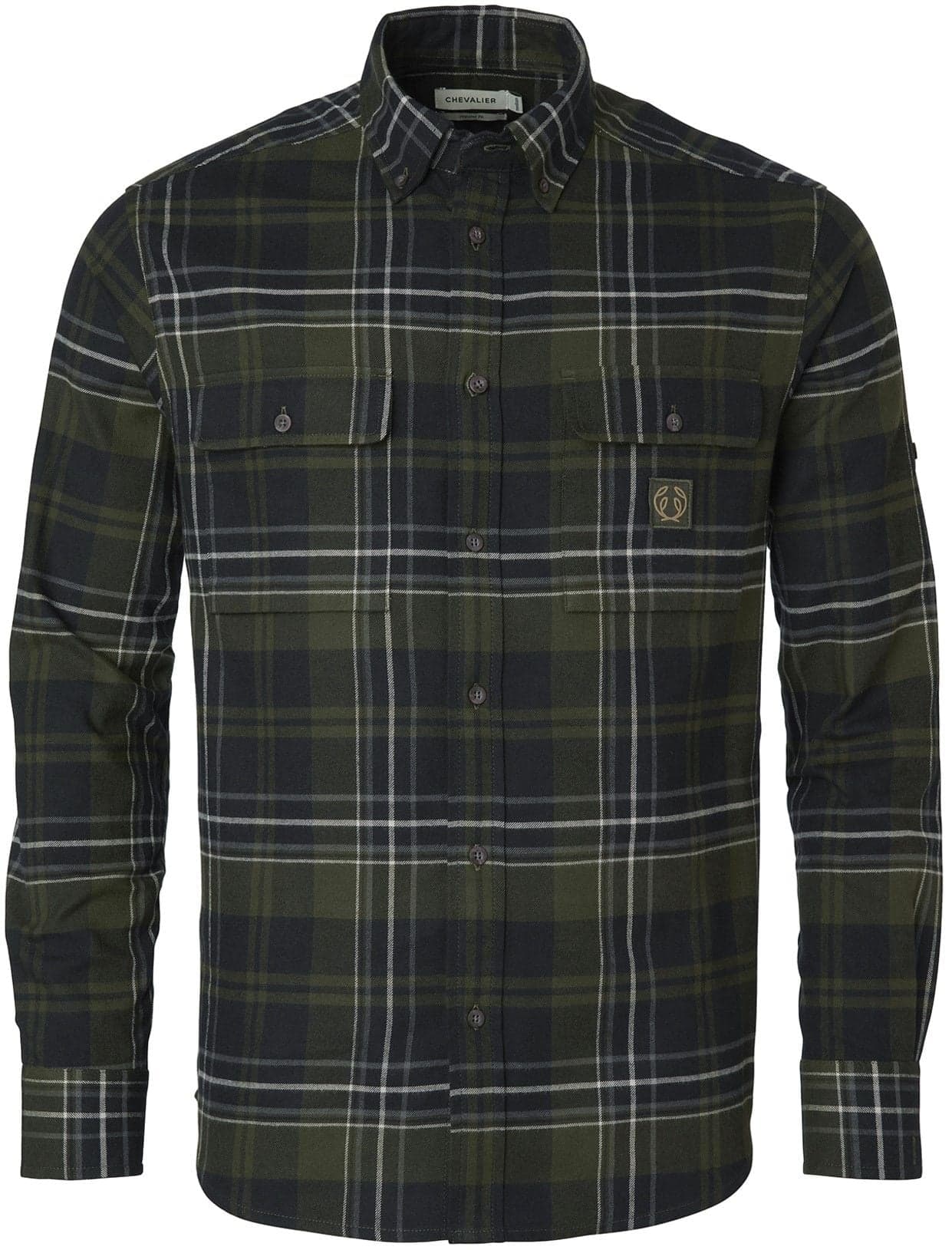 Chevalier Heron Flannel Shirt Men flanellipaita, vihreä