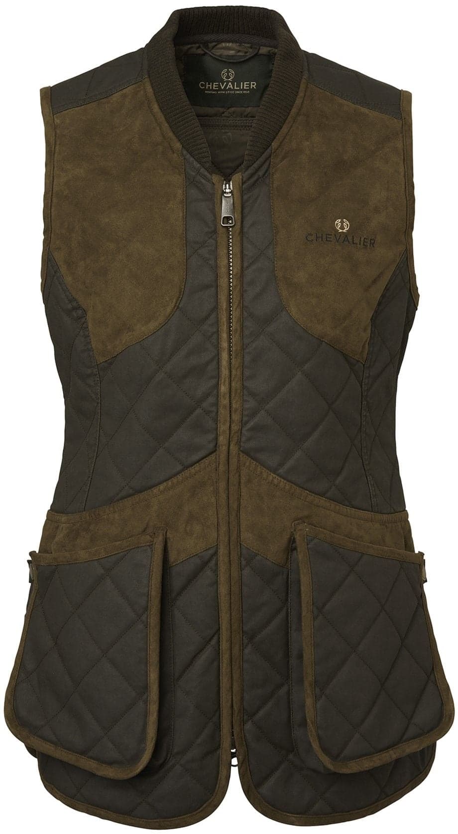 Chevalier Vintage Shooting Vest naisten ammuntaliivi, Leather Brown