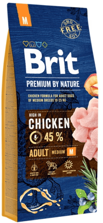 Brit Premium by Nature Adult Medium täysravinto, 15 kg