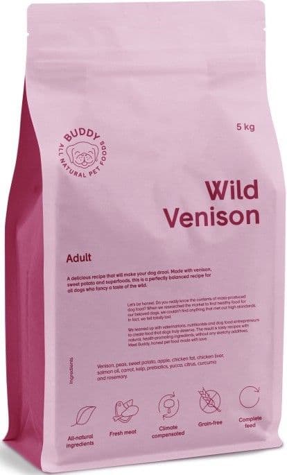 Buddy Wild Venison kuivaruoka, 5 kg