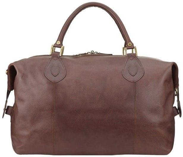 Barbour Leather Medium Travel Explorer Bag laukku, Tummanruskea