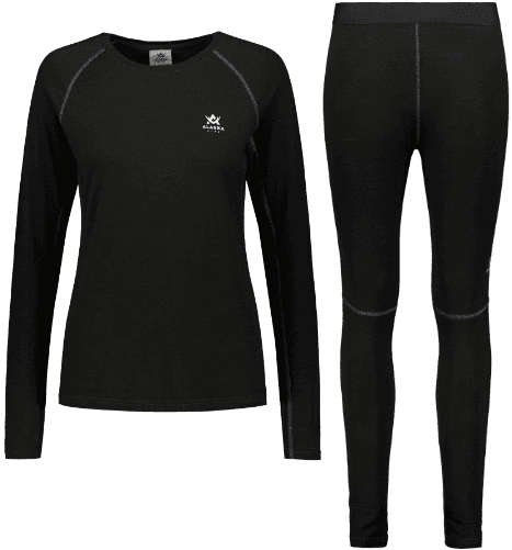Alaska 1795 Superior Merino Base Layer naisten kerrasto, musta