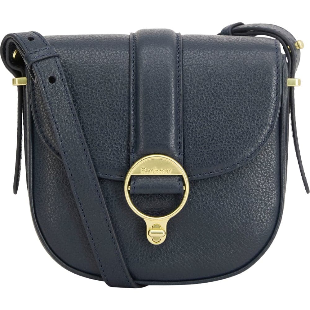 Barbour Elm Leather Crossbody Bag Navy