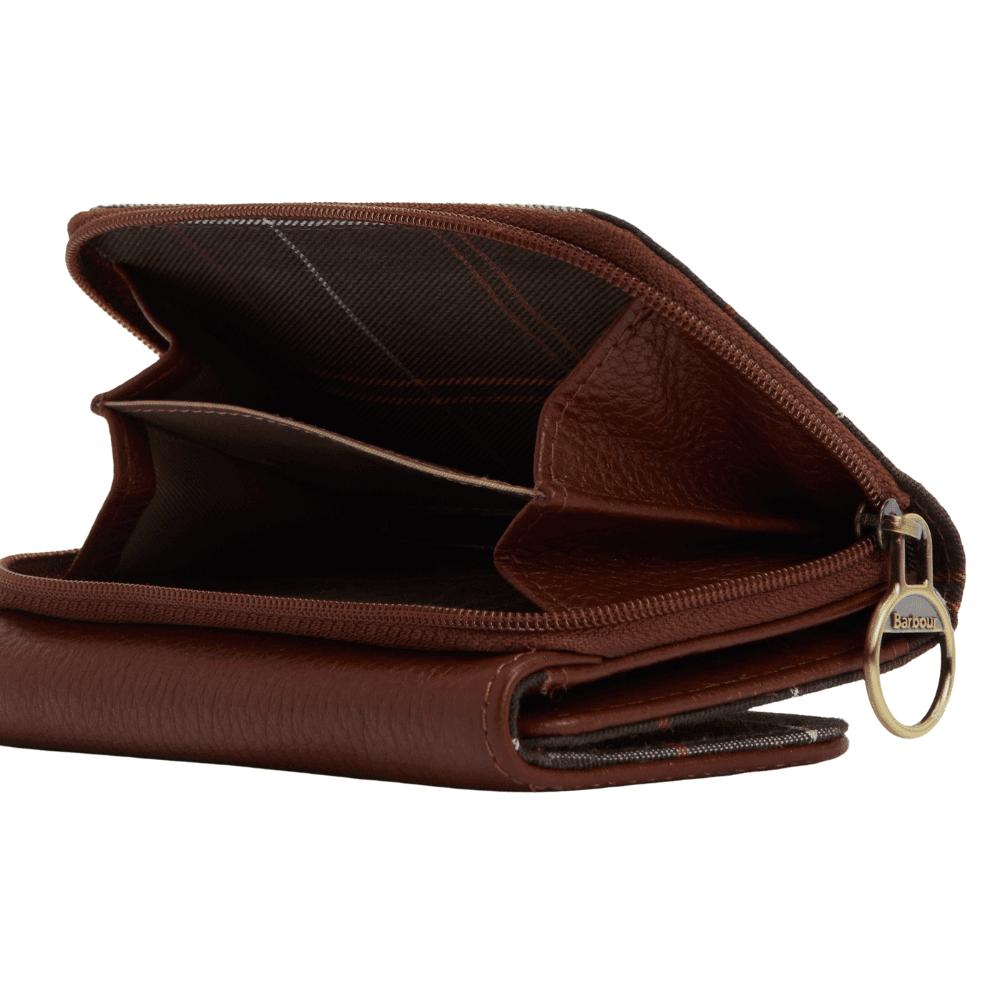 Barbour W's Rosa Leather French Purse Brown/Classic