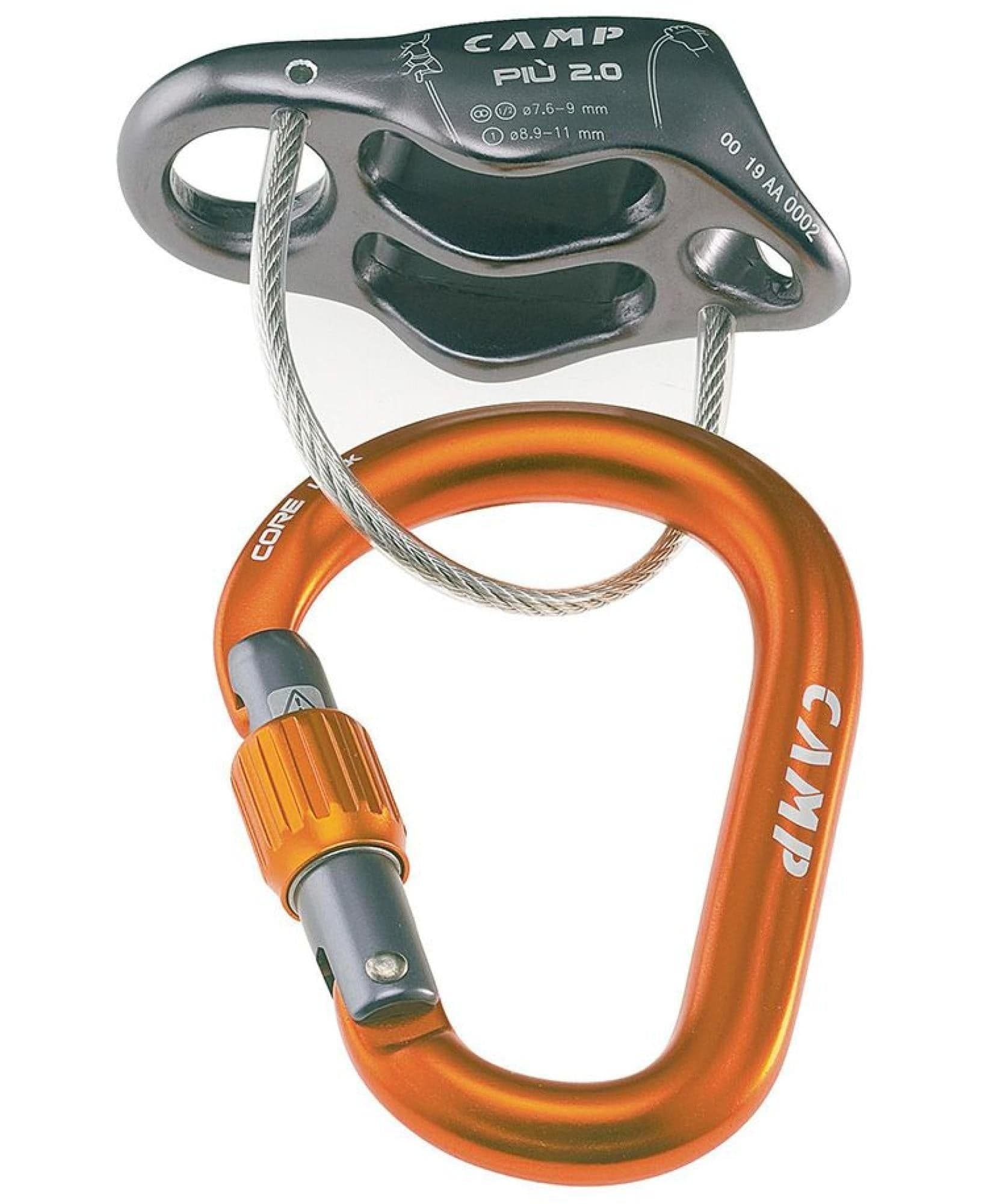 CAMP Piu 2.0 Belay Kit Gun Metal