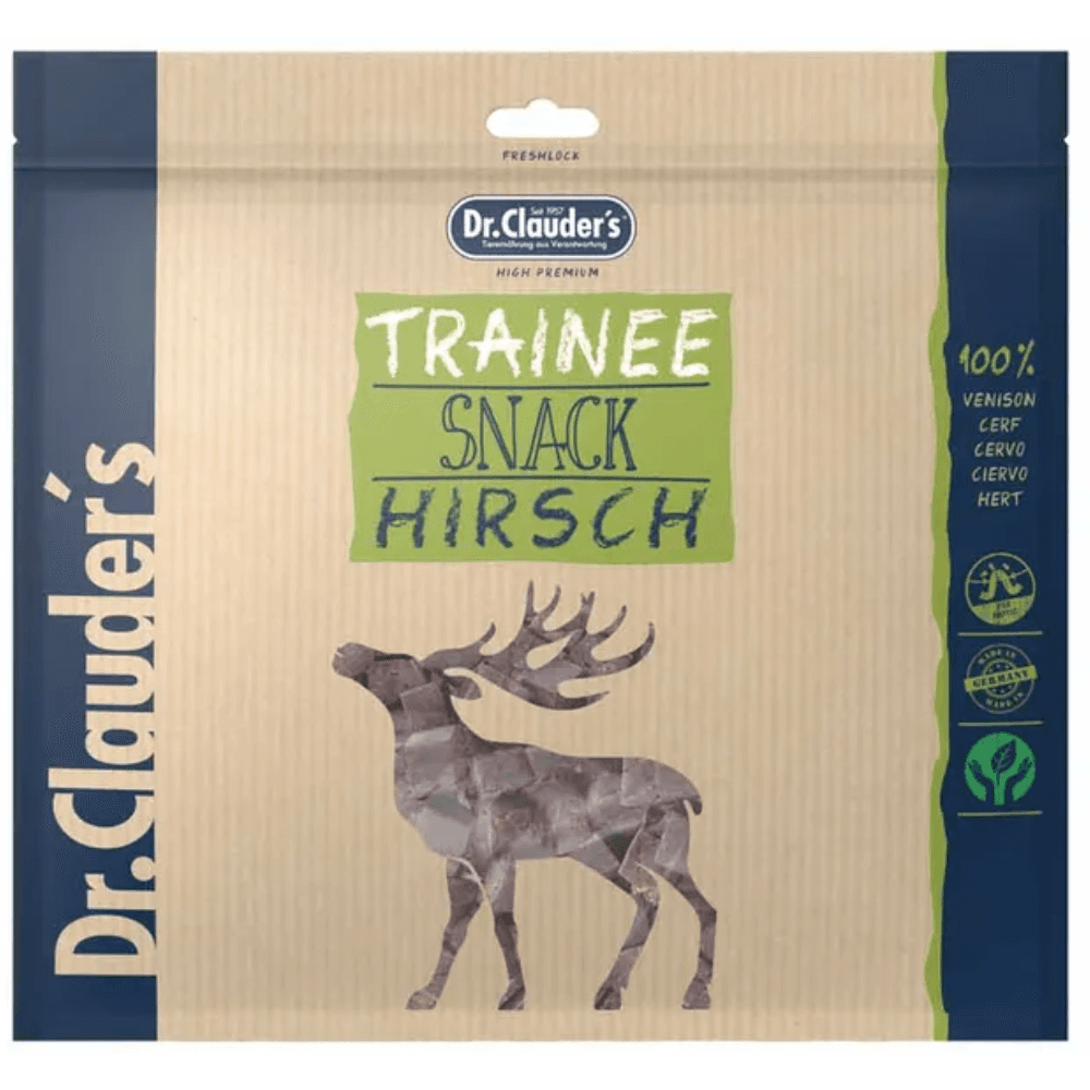 Dr Clauders Trainee Dog Snack Medium Venison 500 g
