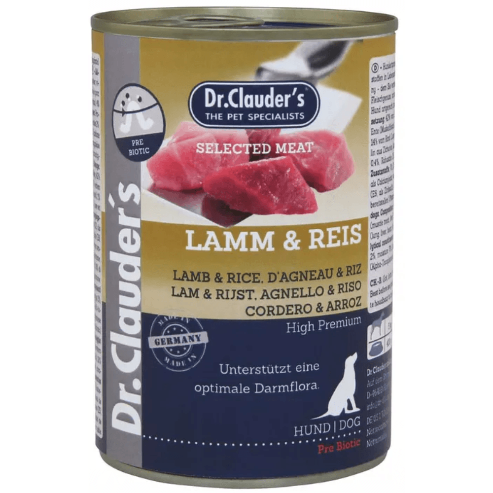 Dr Clauders Prebiotic Lamb & Rice 400 g Dog Wetfood