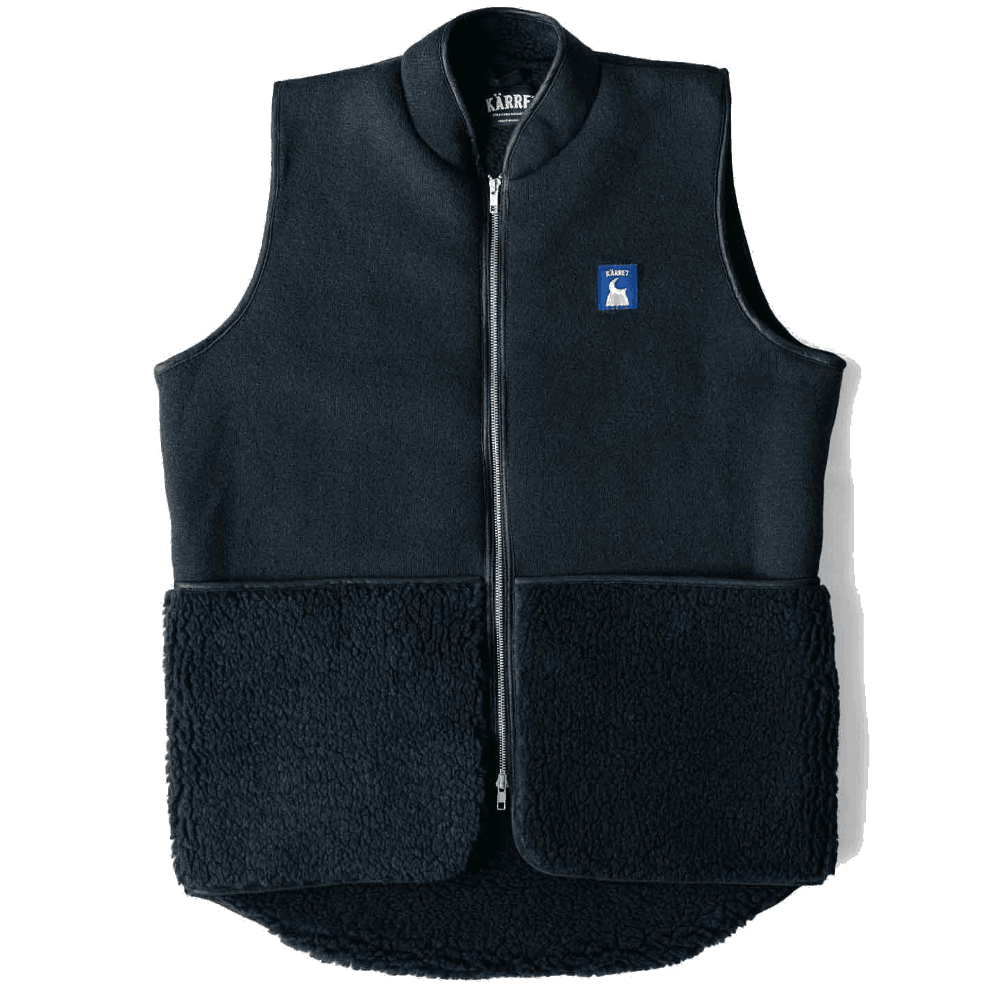 Kärret Retro Pile Vest Tummansininen