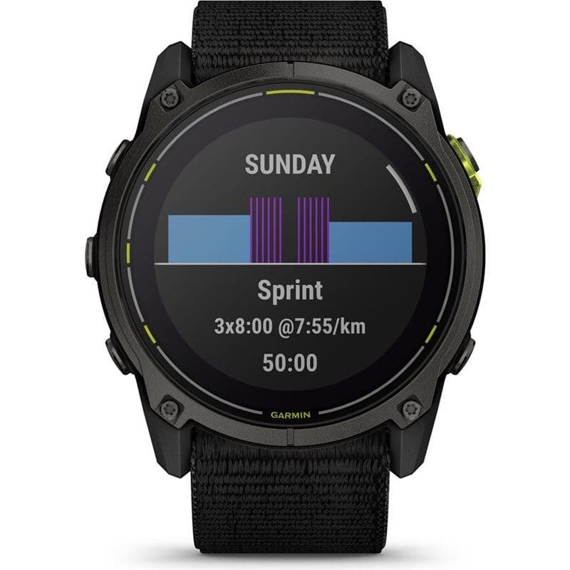 Garmin Enduro 3, Crbn Gry DLC Ti w/Blk Sport Lo Black