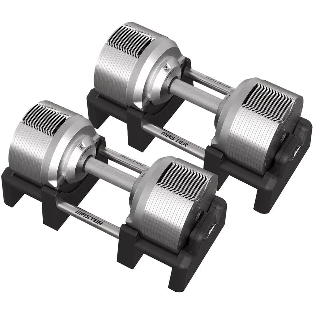 Master Fitness Säädettävät Käsipainot Elite Silver 2 x 41,5 kg (Pari)