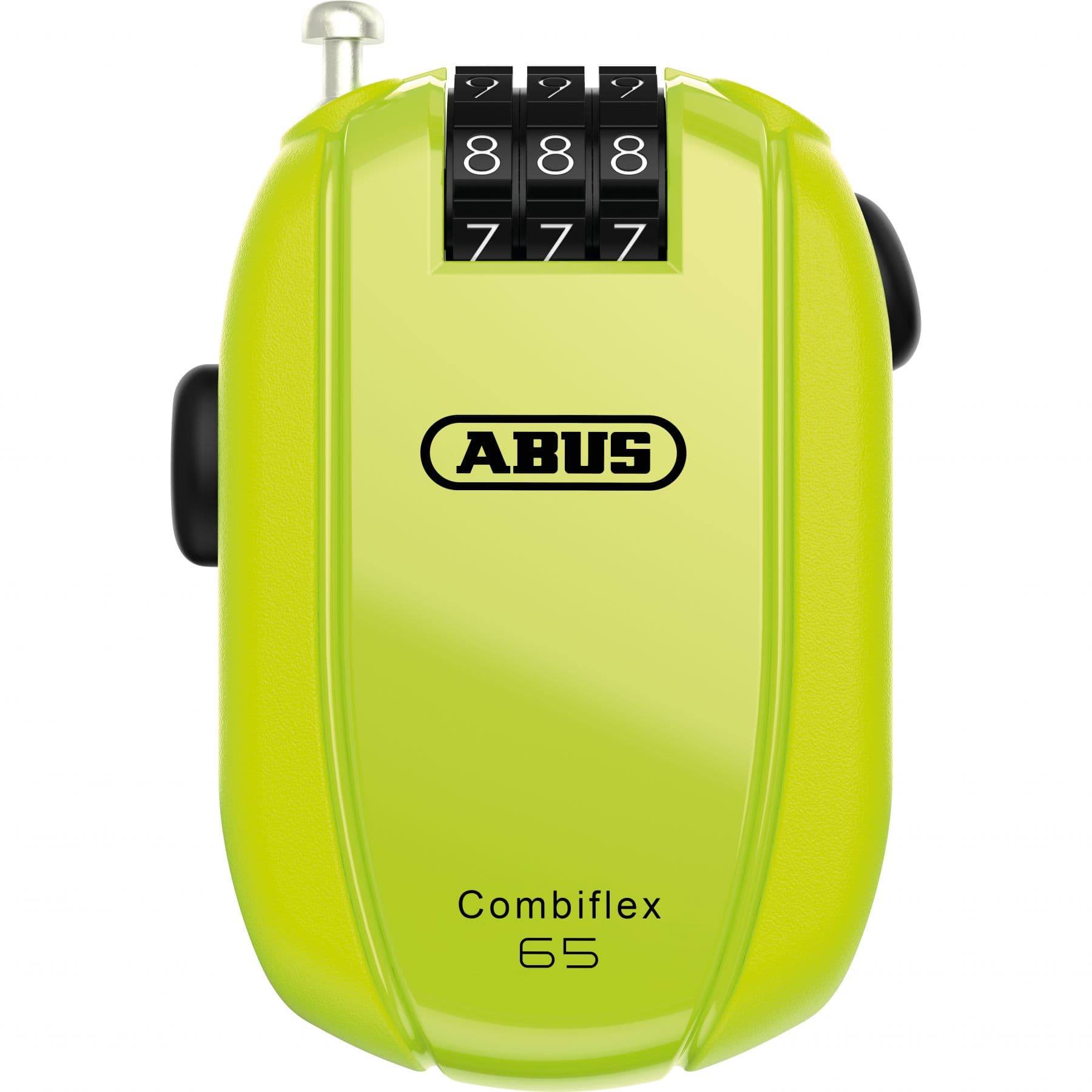 Abus Combiflex™ StopOver 65, vaijerilukko, neon keltainen