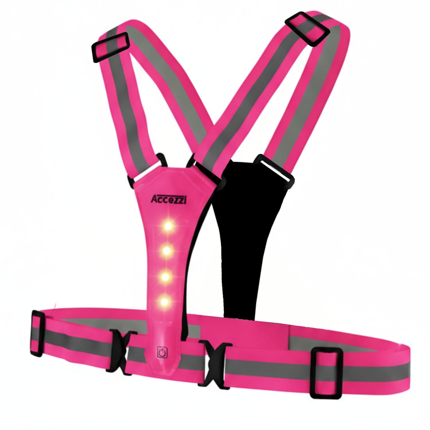 Accezzi LED heijastinliivi, Vaaleanpunainen