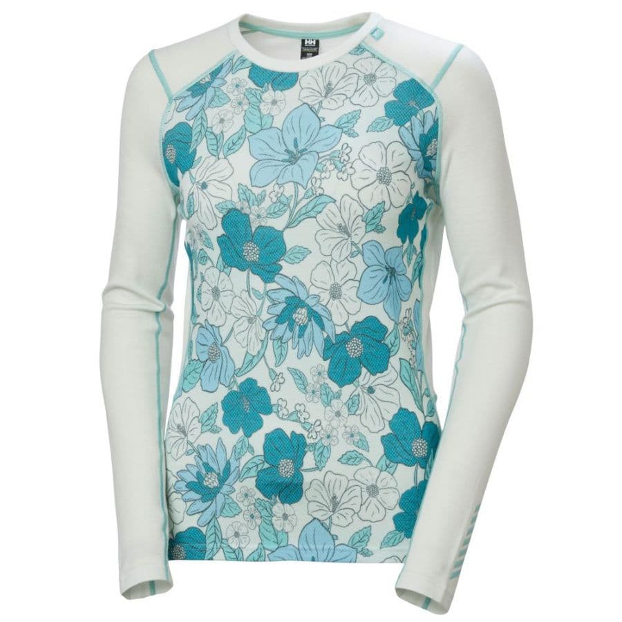 Helly Hansen Lifa Merino Midweight Graphic Crew, naiset, vaaleanvihreä