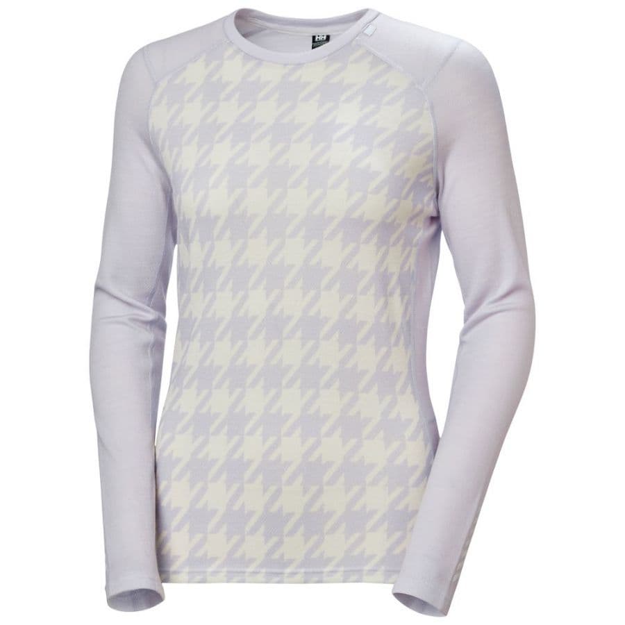 Helly Hansen Lifa Merino Midweight Graphic Crew, naiset, vaaleavioletti