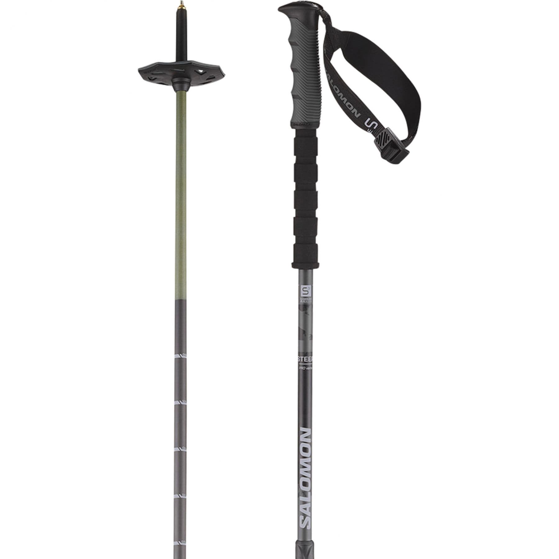 Salomon Steep Pro Vario S3, laskettelusauvat, musta/harmaa