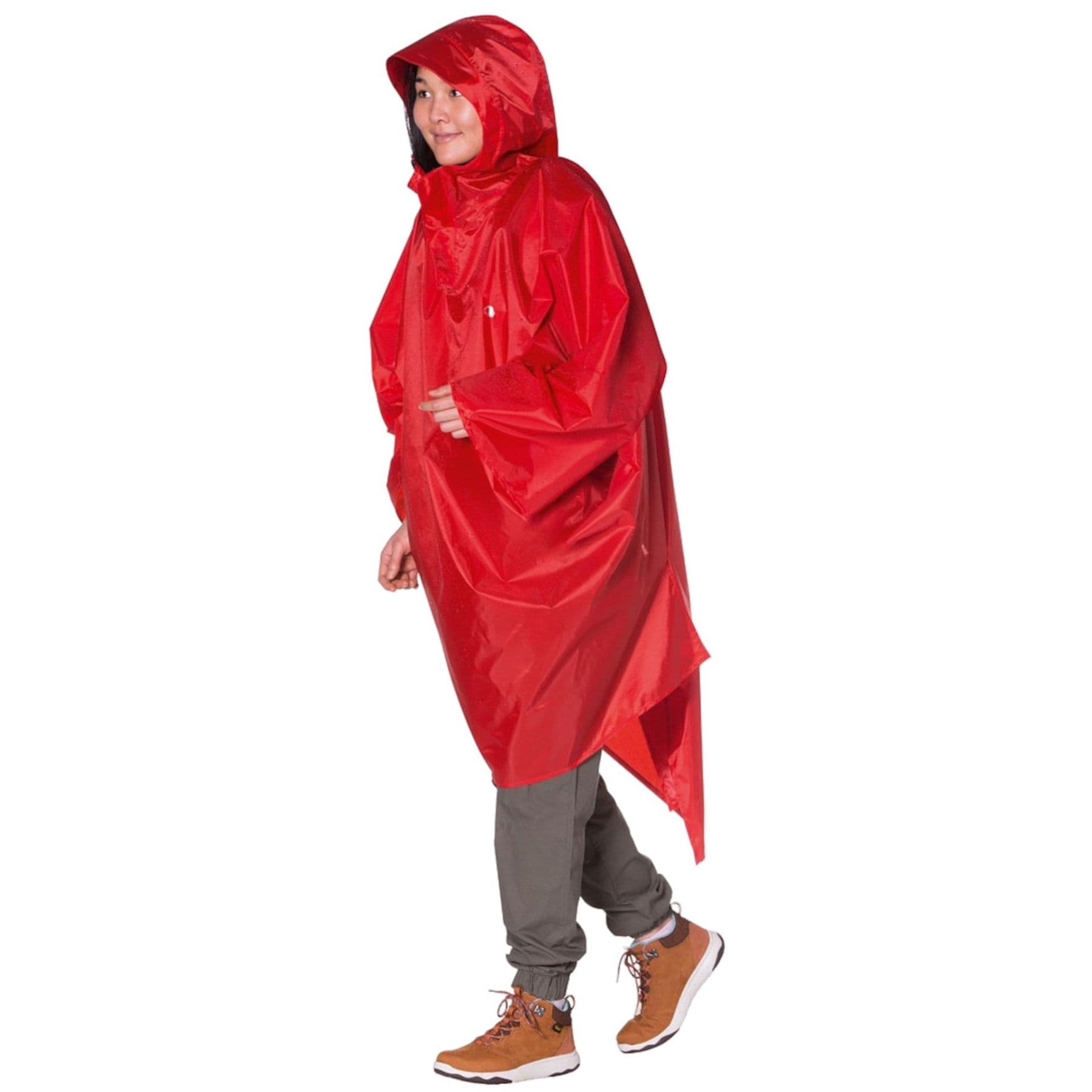 Tatonka Poncho 2, sadetakki, punainen