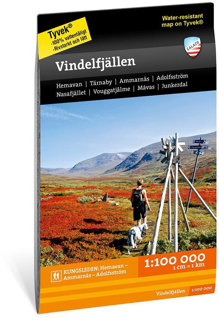 Calazo Vindelfjällen ulkomaan retkeilykartta