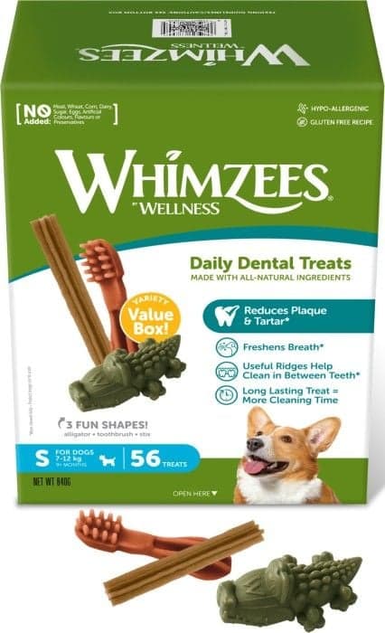 Whimzees Variety S hammashoitoherkut säästöpakkaus, 56 kpl