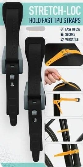 Sea to Summit Strap Stretchloc hihna 25-20x625 mm, 2 kpl, musta