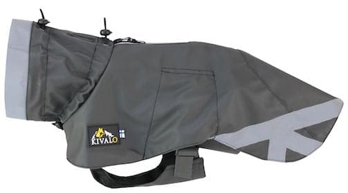 Kivalo Niva Dog Raincoat sadetakki, 60 cm, harmaa