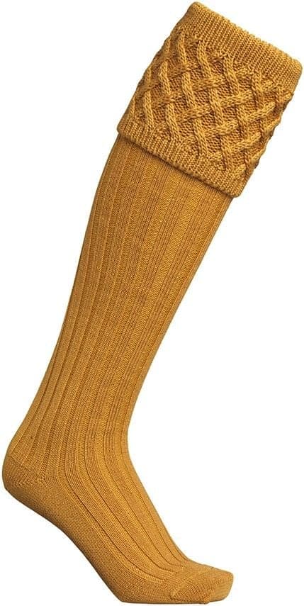 Laksen Windsor Shooting Socks metsästyssukat, tummankeltainen