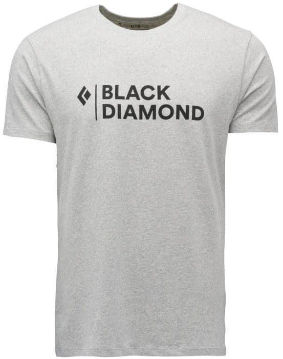 Black Diamond M Mini Stacked SS Tee Nickel Heather