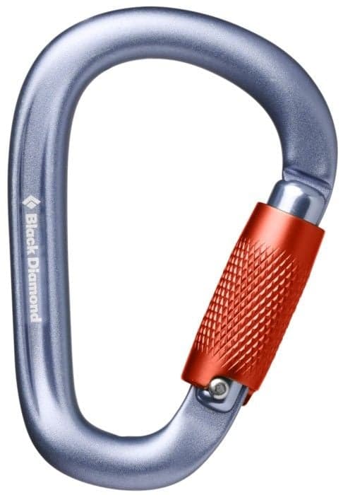 Black Diamond Pearlock Twistlock Carabiner Harmaa