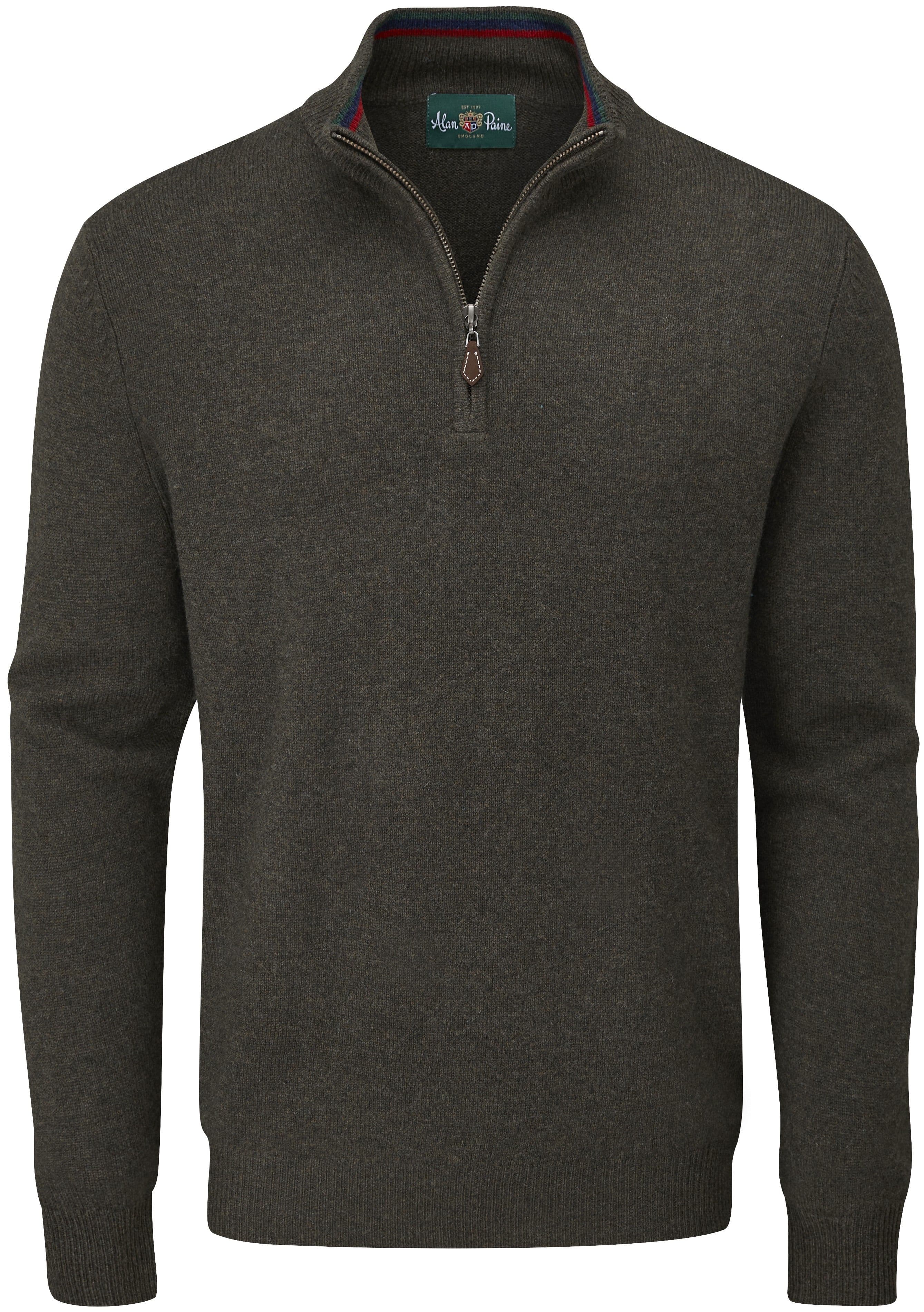 Alan Paine Streetly 1/2 Zip Mock Neck villapaita, Seaweed