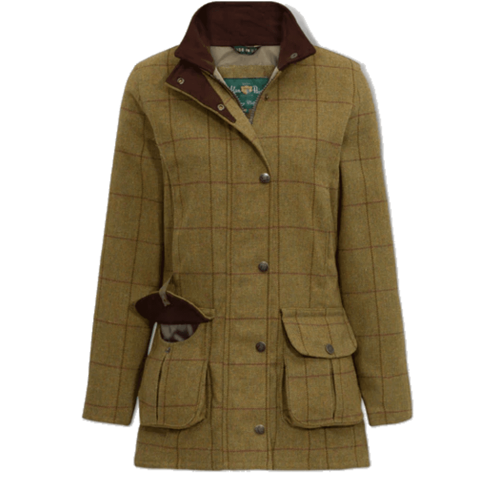 Alan Paine Rutland Ladies Waterproof Tweed Coat Lichen