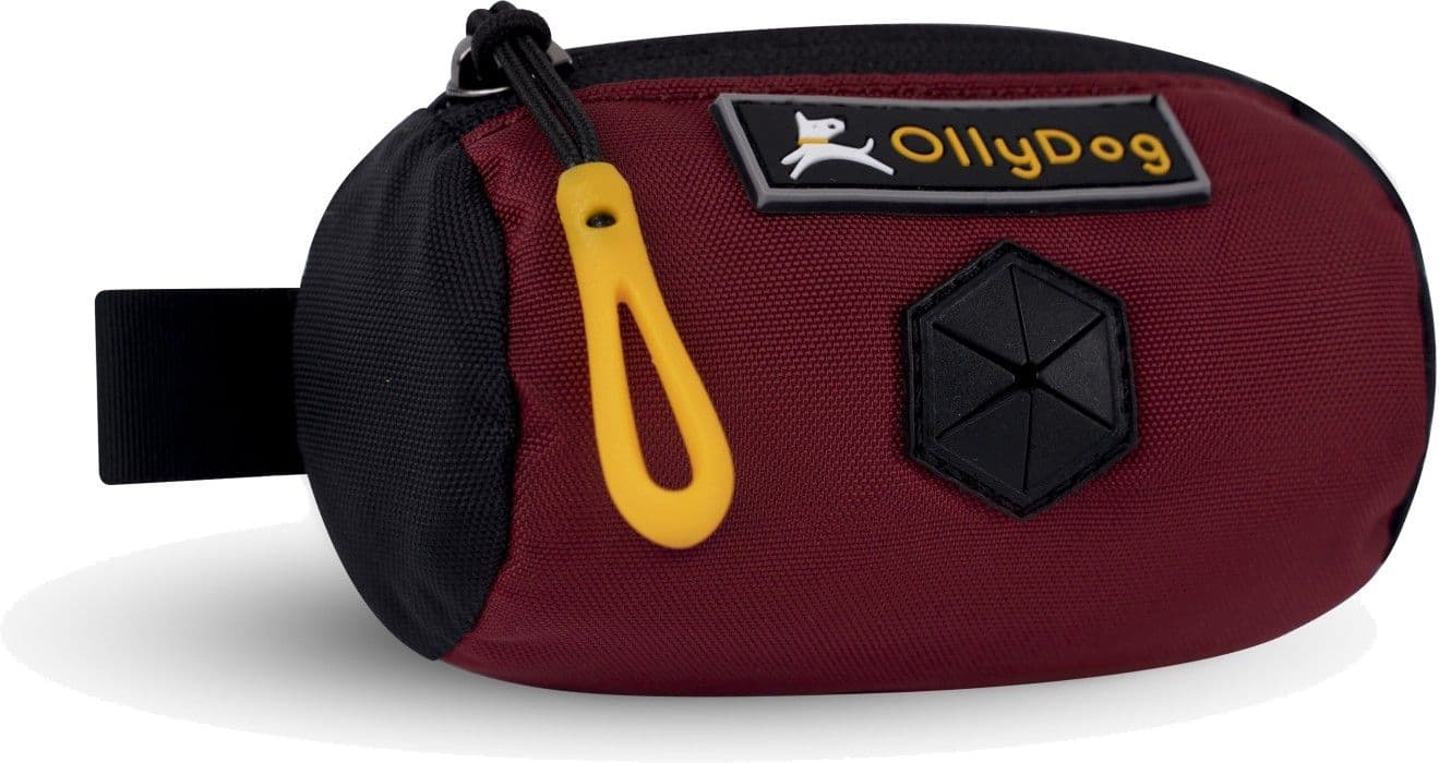 OllyDog Scoop Pick Up Bag pussipidike, viininpunainen