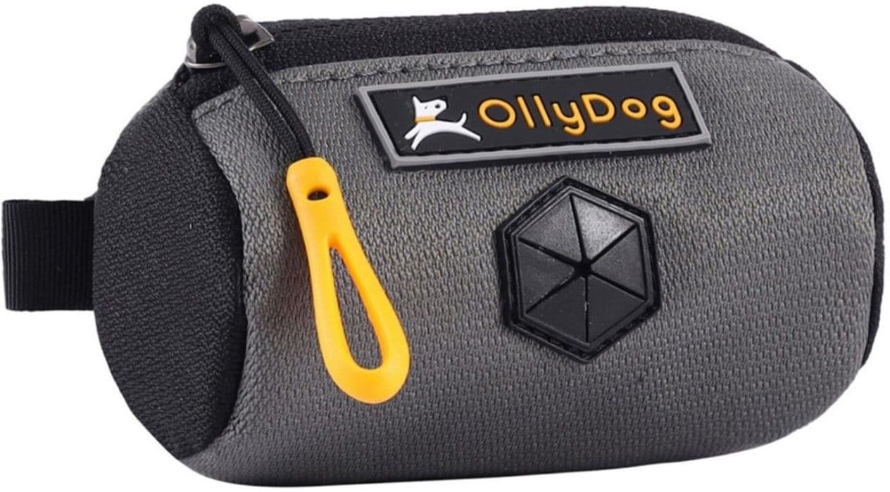 OllyDog Scoop Pick Up Bag pidike koirankakkapusseille, musta/harmaa