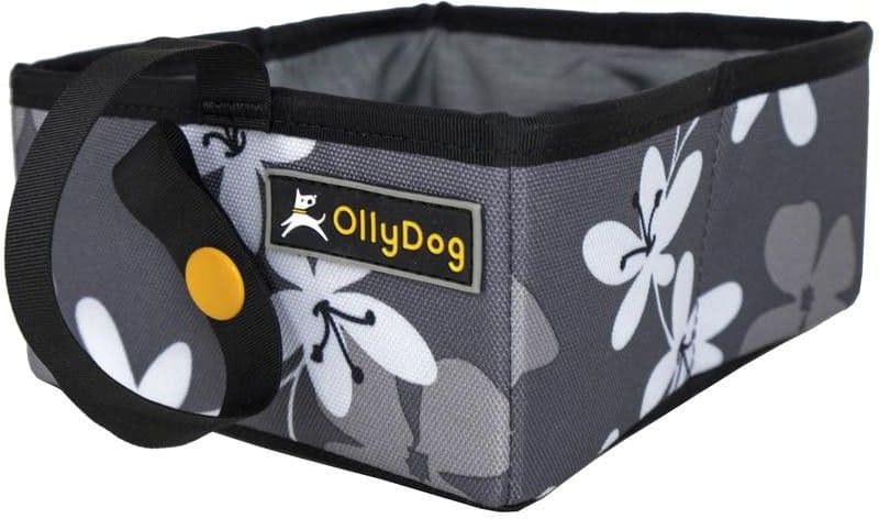 OllyDog Crumple Travel Bowl Floral