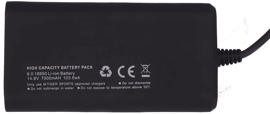 M Tiger Sports Battery-pack 14,8V 8-cell otsalampun akku,10000 mAh