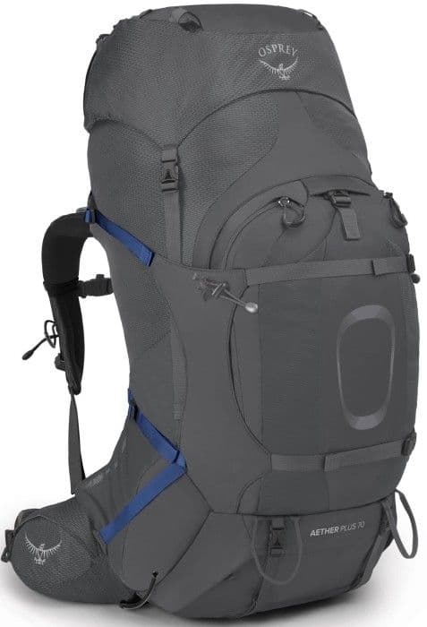 Osprey Aether Plus 70 rinkka, Eclipse Grey