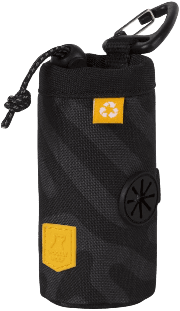 Woolly Wolf Roam Poop Bag Holder kakkapussinpidike, musta